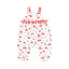 Angel Dear -Ruffle Waist Romper-Watercolor Cherries and Gingham