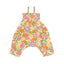 Angel Dear -Tie Strap Smocked Romper-Botanical Retro Floral