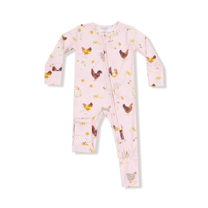 Angel Dear -2 way Zip Romper-Collector Chicken Pink