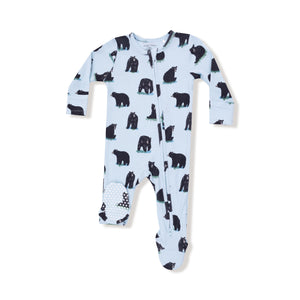 Angel Dear -2 Way Zipper Footie- Black Bears