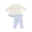 Angel Dear -Dress With Eyelet Trim And Ribbed Legging-Western Sunflower
