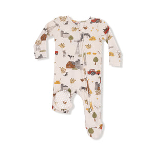 Angel Dear -2 Way Zipper Footie-Hay Farmer