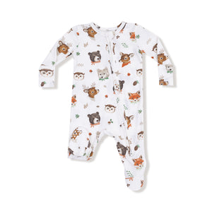 Angel Dear -2 Way Zipper Footie-Woodland Animal Faces
