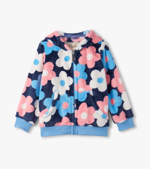 Hatley-Big Flowers Zip Up Fleece Hoodie