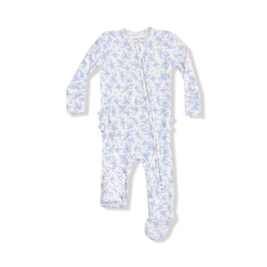 Angel Dear -2 Way Zipper Footie Ruffle Back-Romi Floral