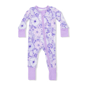 Angel Dear -2 Way Zipper Romper-Lacy Lavender Floral