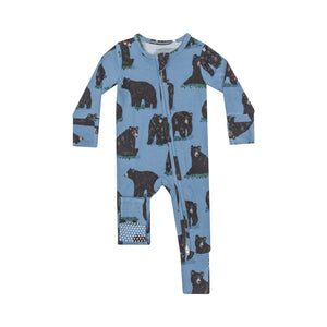 Angel Dear -2 way Zip Romper-Black Bears