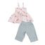 Angel Dear -Peplum Tank With Wide Leg Pant-Flamingos