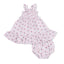 Angel Dear -Smocked Ruffle Sundress & Diaper Cover-Winding Roses Stripe