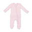 Angel Dear -2 Way Zipper Footie-Solid Veiled Pink Rib