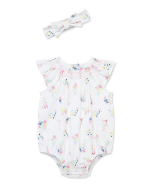 Little Me-Smocked Bubble & Headband