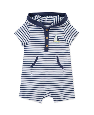 Little Me-Sailing Hooded Romper
