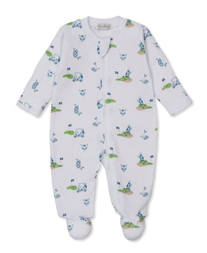 Kissy Kissy - Footie with Zip-Golf Championship Blue
