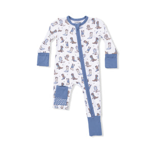 Angel Dear -2 Way Zipper Romper-Cowboy Boots