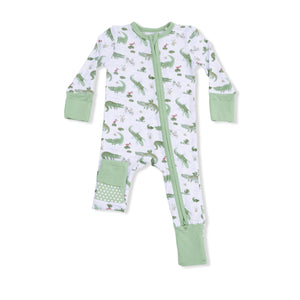 Angel Dear -2 Way Zipper Romper-Crayon Alligators