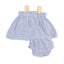 Angel Dear-Top With Bows And Ruffle Leg Bloomer-Micro Gingham Blue Blizzard