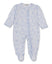 Kissy Kissy - Footie with Zip-Delicate Blooming Bows Light Blue