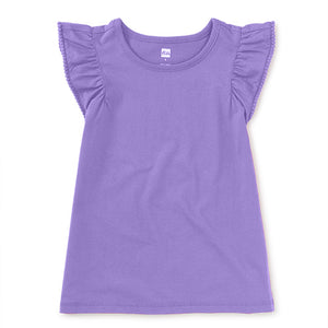 Tea Collection-Pom Pom Flutter Top-Purple