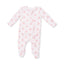 Angel Dear -2 Way Zipper Footie-Rose Bow Lattice