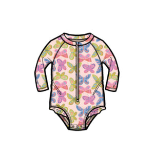 Tea Collection-Rash Guard Baby Swimsuit-Flutter Fiesta