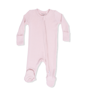 Angel Dear -2 Way Zipper Footie-Solid Veiled Pink