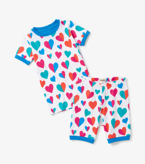 Hatley - Split Hearts Short Pajama Set