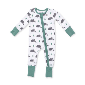 Angel Dear -2 Way Zipper Romper-Black Bears