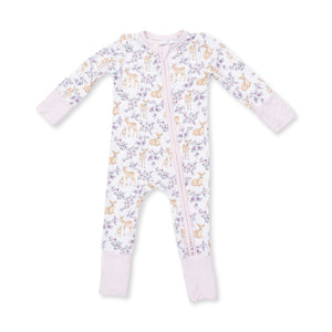Angel Dear -2 Way Zipper Romper-Floral Deer