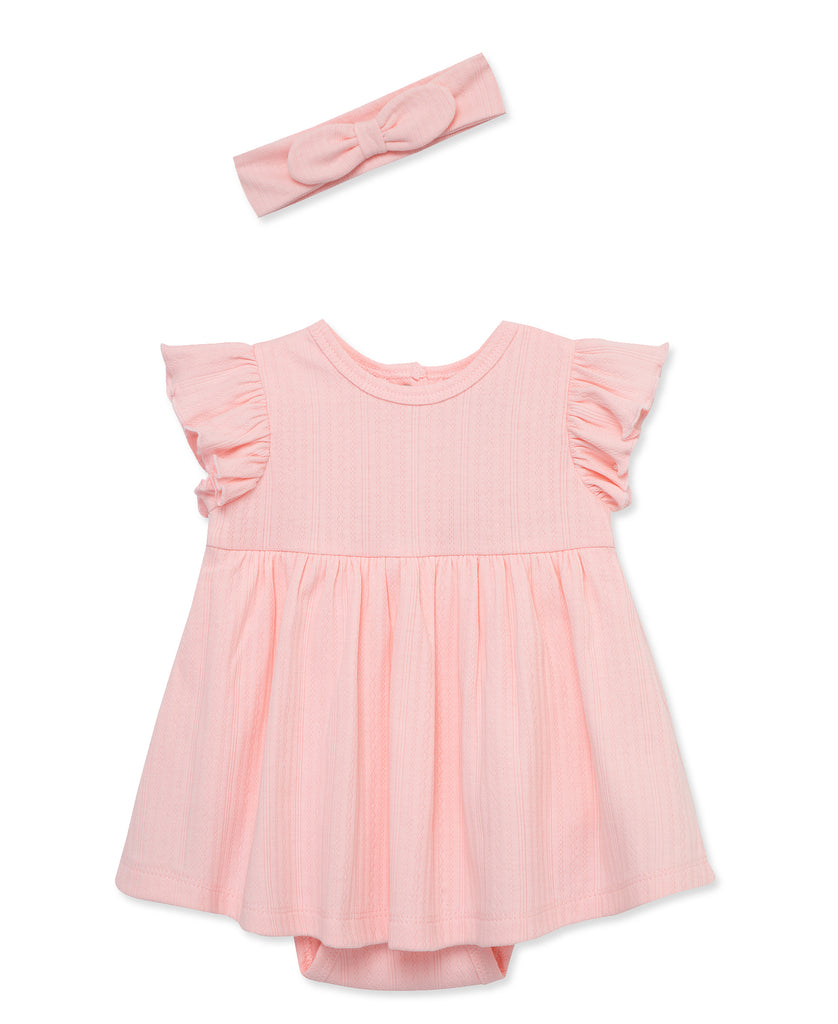 Little Me -Rose Knit Dress Set