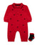 Little Me-Train Coverall Set-Red