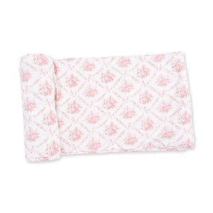 Angel Dear - Swaddle Blanket-Rose Bow Lattice