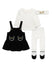 Little Me-Golden Treasures Velour Bows Jumper Set-Black