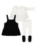 Little Me-Golden Treasures Velour Bows Jumper Set-Black