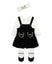 Little Me-Golden Treasures Velour Bows Jumper Set-Black