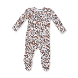 Angel Dear -2 Way Zipper Footie-Leopard Rib