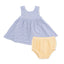 Angel Dear -Dress With Bow And Bloomer-Micro Gingham Blue Blizzard