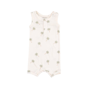 Angel Dear - Shortie Romper-Palm Trees