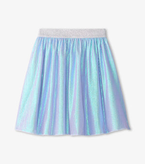 Hatley-Silver Metallic Midi Length Skirt