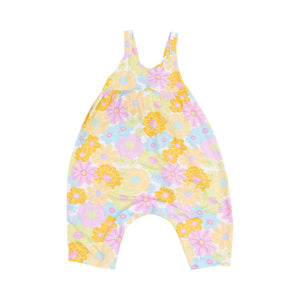 Angel Dear - Tie Back Floral Romper-Sunny Dahlias