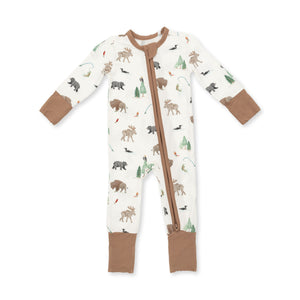 Angel Dear -2 Way Zipper Romper-Northern Woodland Animals