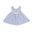 Angel Dear -Dress With Bow And Bloomer-Micro Gingham Blue Blizzard