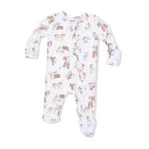 Angel Dear -2 Way Zipper Footie-Cowboy Nursery