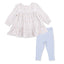 Angel Dear-Puffed Long Sleeve Tiered Dress And Leggings-Catarina Floral