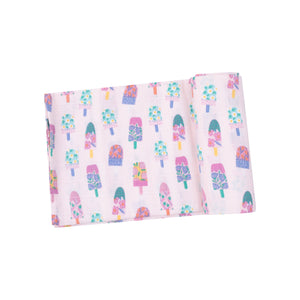 Angel Dear - Swaddle Blanket -Floral Popsicles