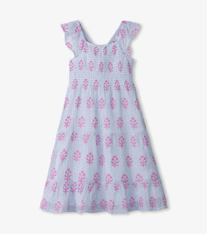 Hatley-Wildflower Seersucker Smocked Dress