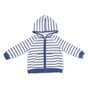 Angel Dear-French Terry Zip Hoodie-Oceana Stripe