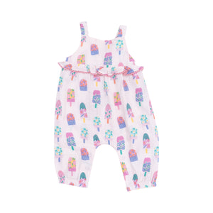 Angel Dear -Ruffle Waist Romper-Floral Popsicles