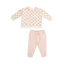 Angel Dear-Sweatshirt W/ Daisy Patch and Jogger-French Terry Checkerboard Pink