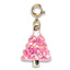 CHARM IT! - Gold Pink Christmas Tree Charm