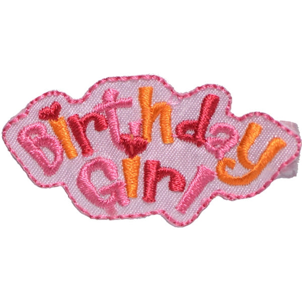 No Slippy Hair Clippy - Lacy Pinch Clip - Birthday Girl